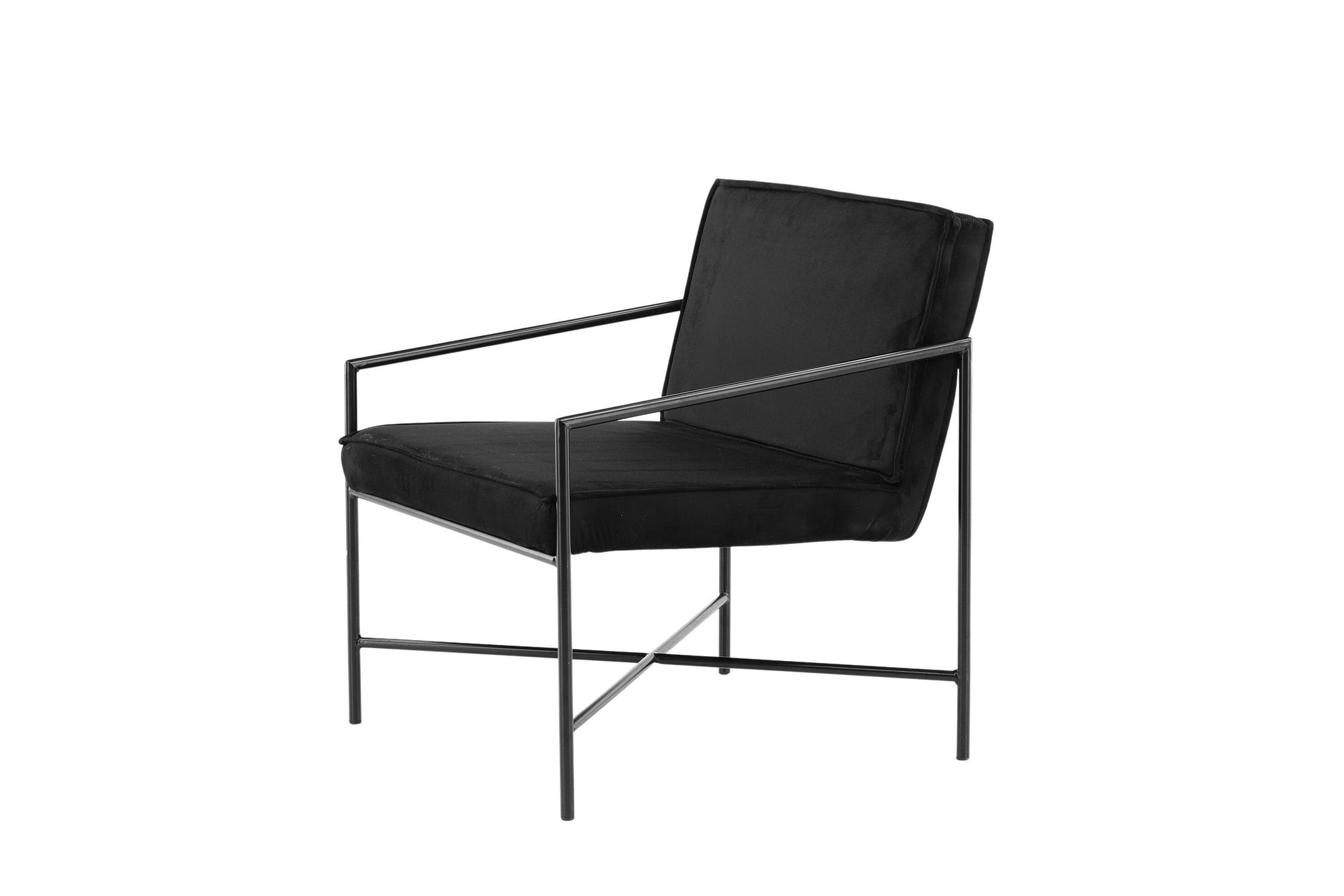 Rakel Armchair Velvet Black 2