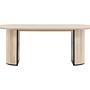 Bianca Oval Dining table Whitewash Veneer 2
