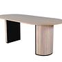 Bianca Oval Dining table Whitewash Veneer 3