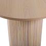 Bianca Oval Dining table Whitewash Veneer 8
