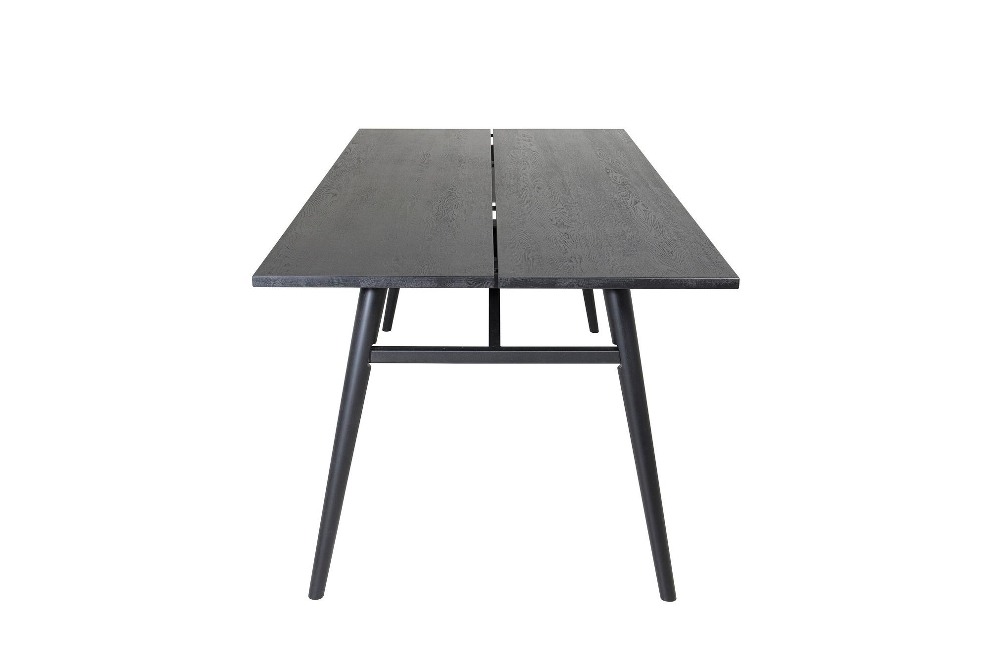 Ausziehtisch Schwarz Gebürstet 190x95cm 1