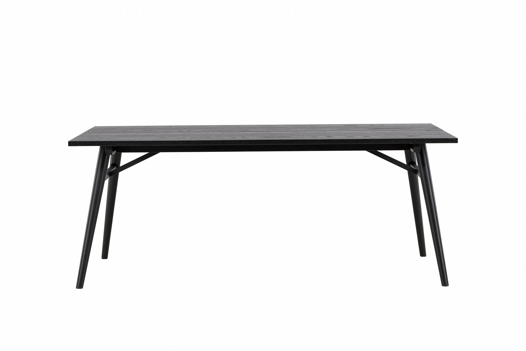 Ausziehtisch Schwarz Gebürstet 190x95cm 0