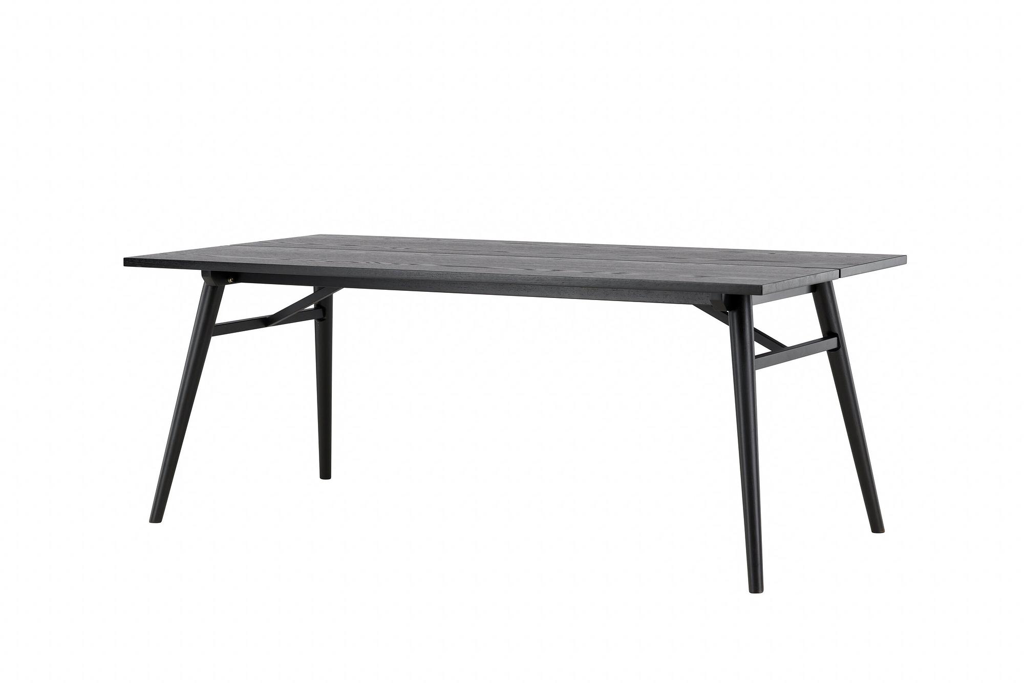 Ausziehtisch Schwarz Gebürstet 190x95cm 2