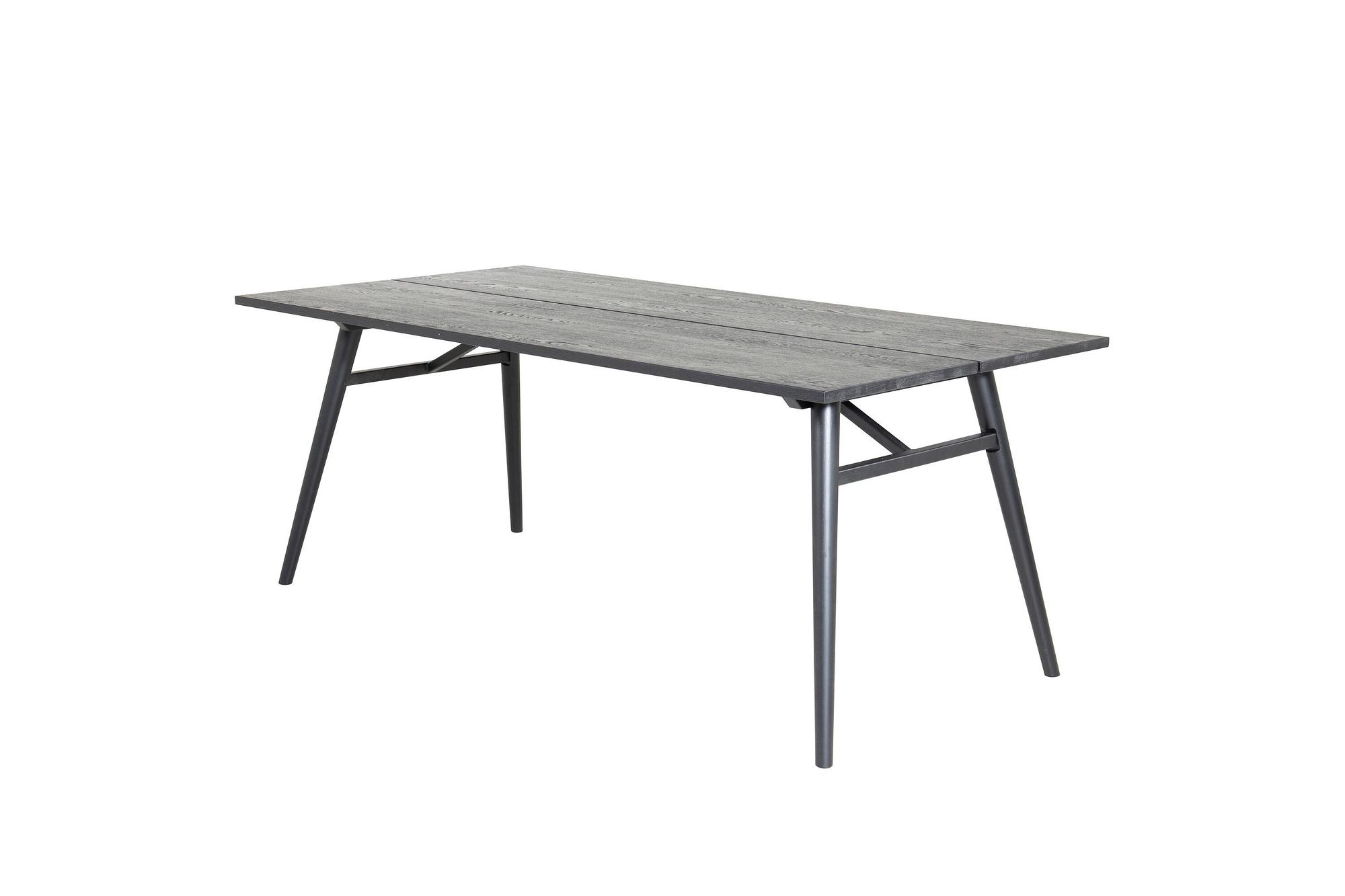 Ausziehtisch Schwarz Gebürstet 190x95cm 3