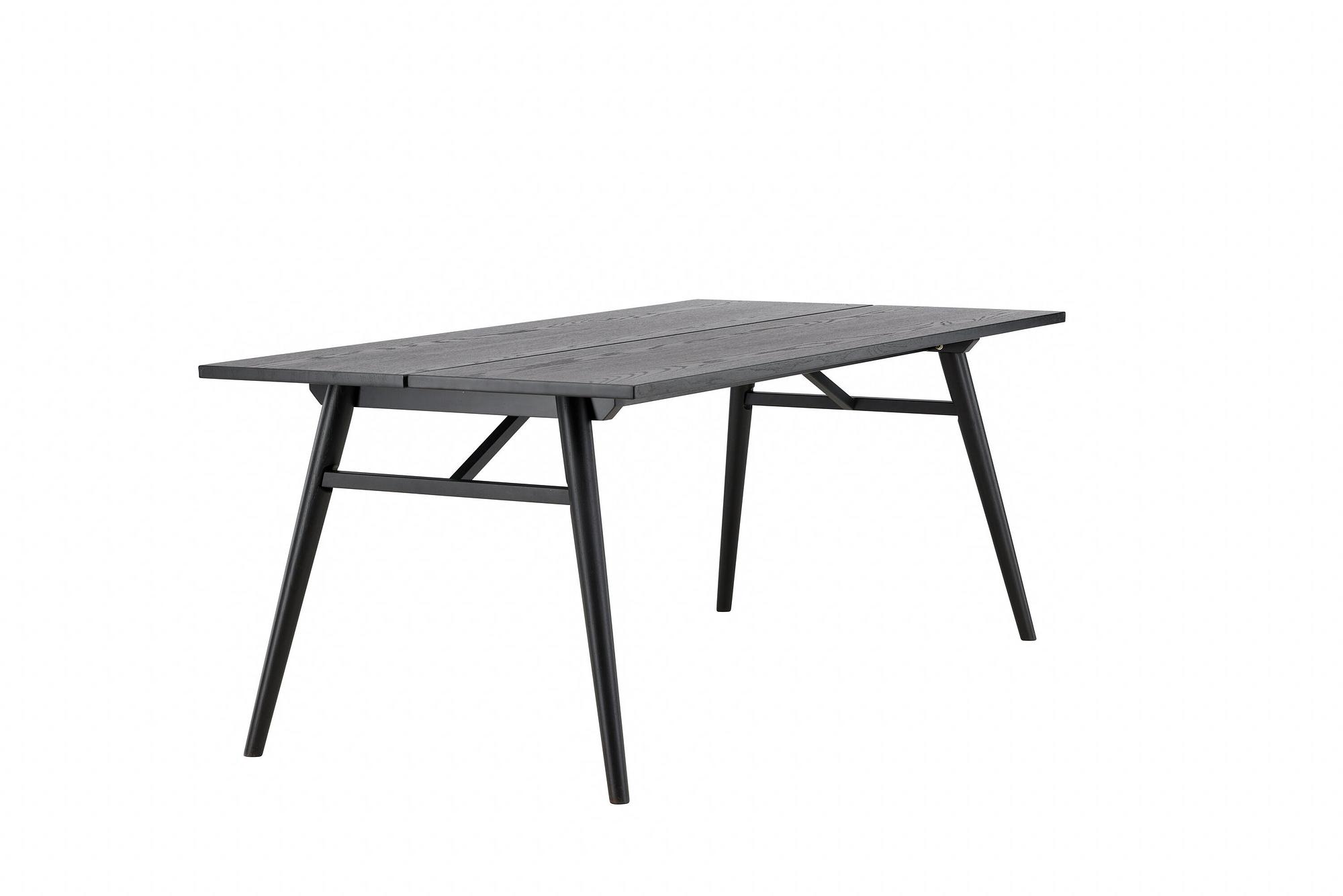 Extendable table Black Brushed 190x95cm 7