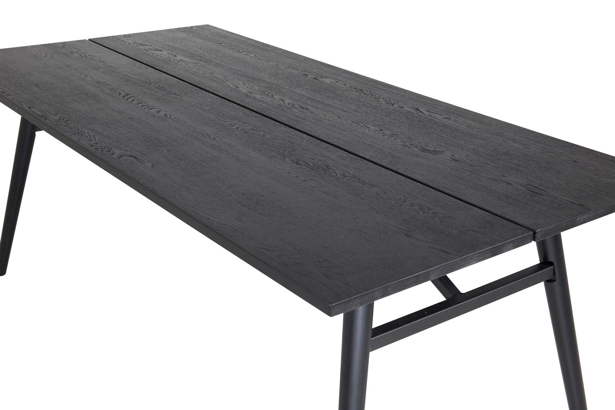 Extendable table Black Brushed 190x95cm 8