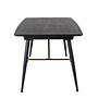 Gold Ausziehtisch 180x85x76 Schwarzes Furnier Messingdetails 1