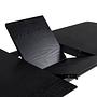 Gold Extendable table 180x85x76 Black Veneer Brass details 5
