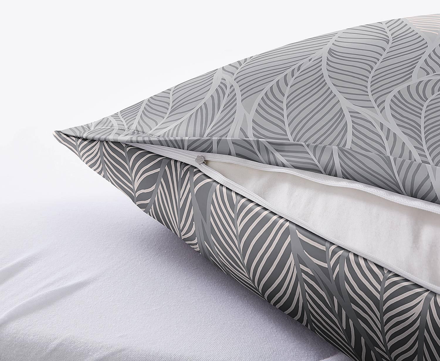 Mako Satin Bed Linen Jamiro Cotton Grey 155 x 220 cm 3
