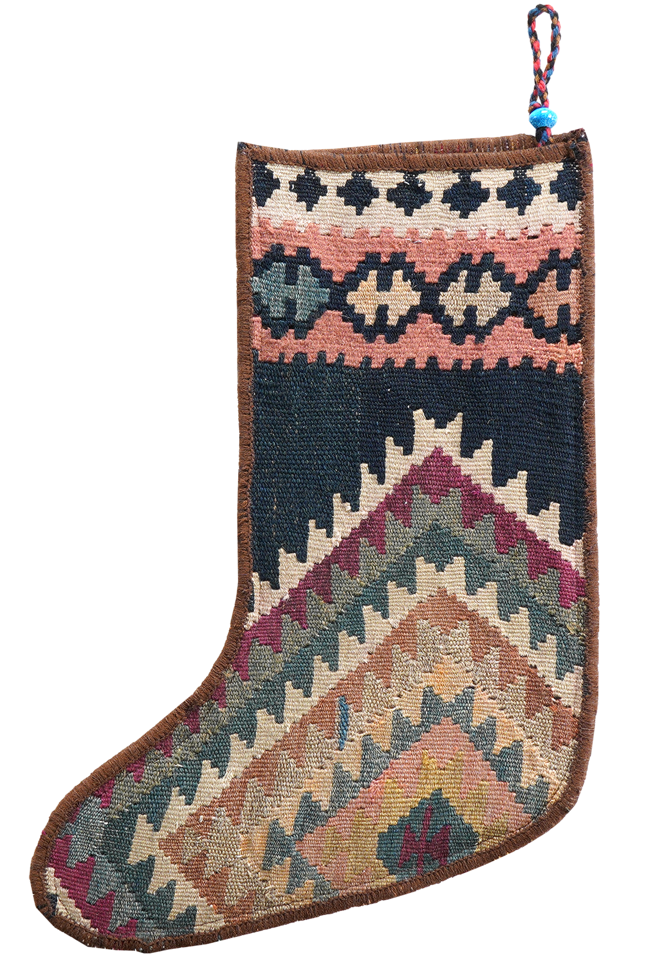 Christmas stocking wool multicolored 41x56cm 1