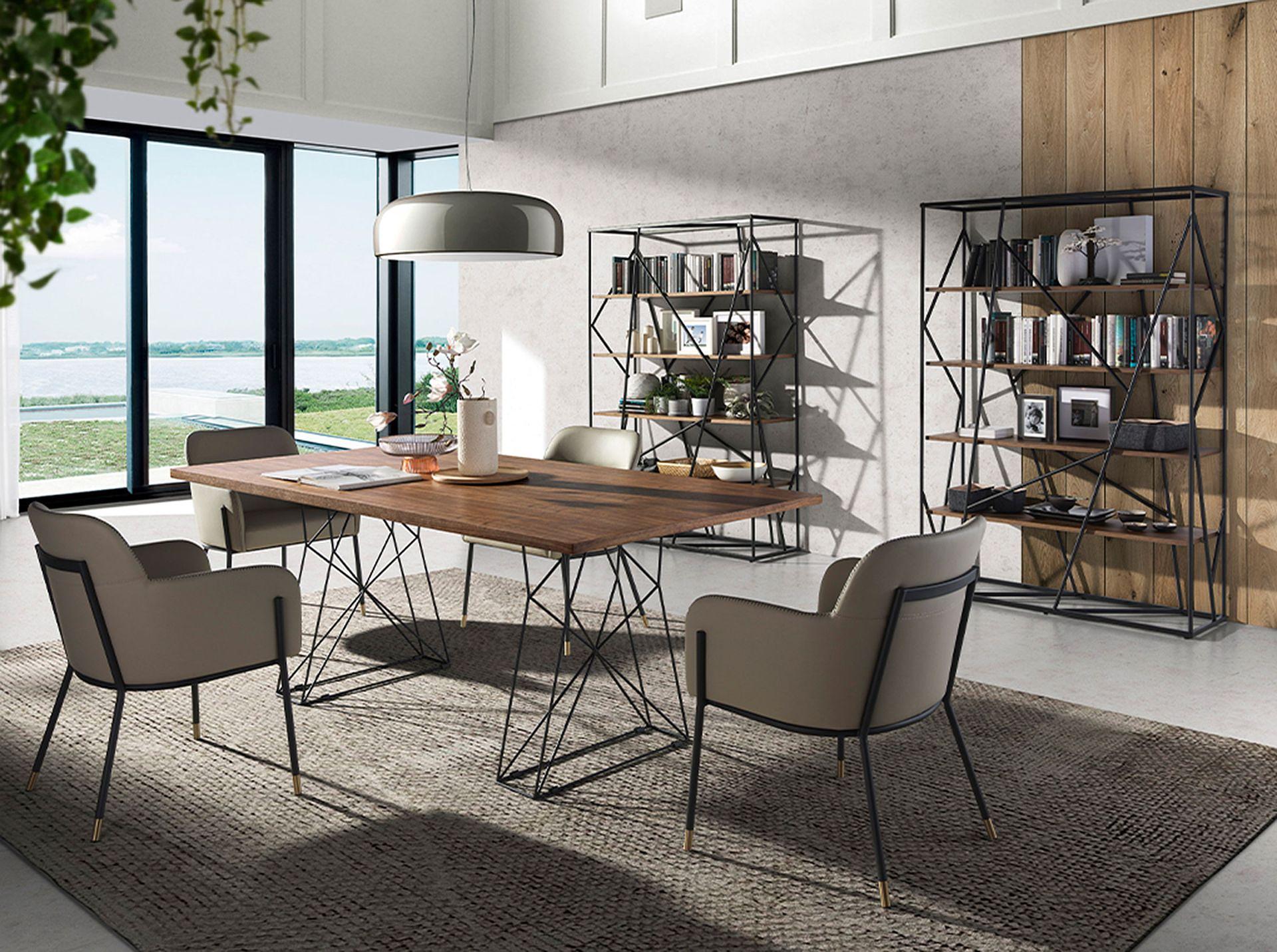 Regal Walnussholz Stahl 3
