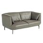 Sofa 2-Sitzer Leder Grau 0
