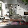 2-seater sofa Leather Grey 3