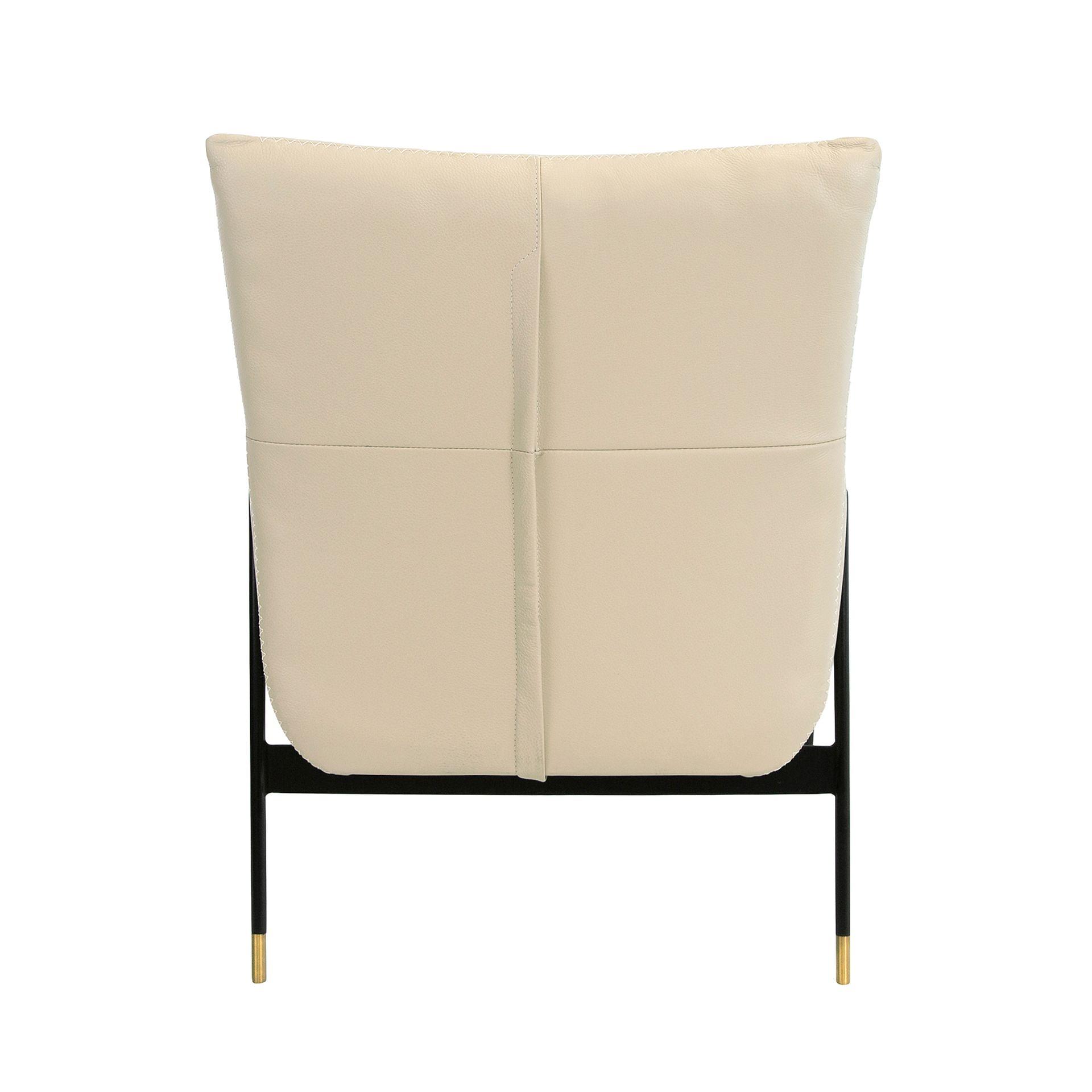 Sessel Leder Creme 6