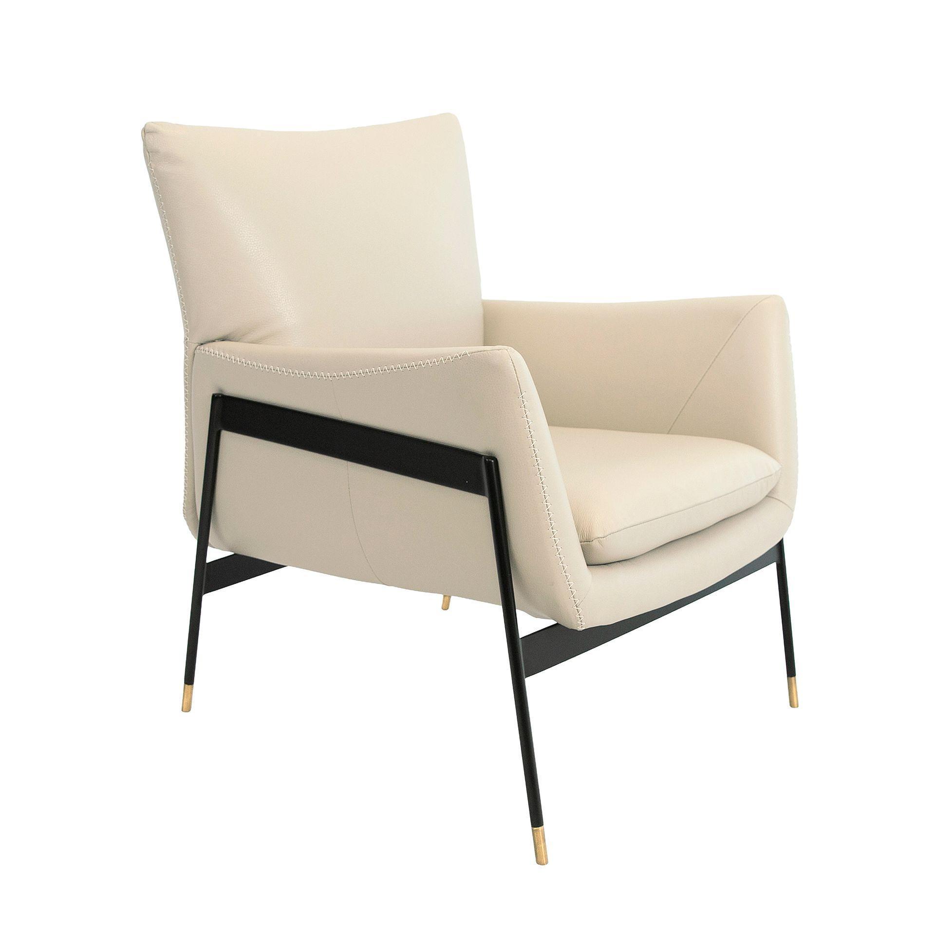 Armchair Leather Cream 0