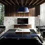 Lowboard Walnut wood Marble look 3