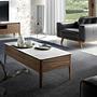 Coffee table walnut wood marble optics 2