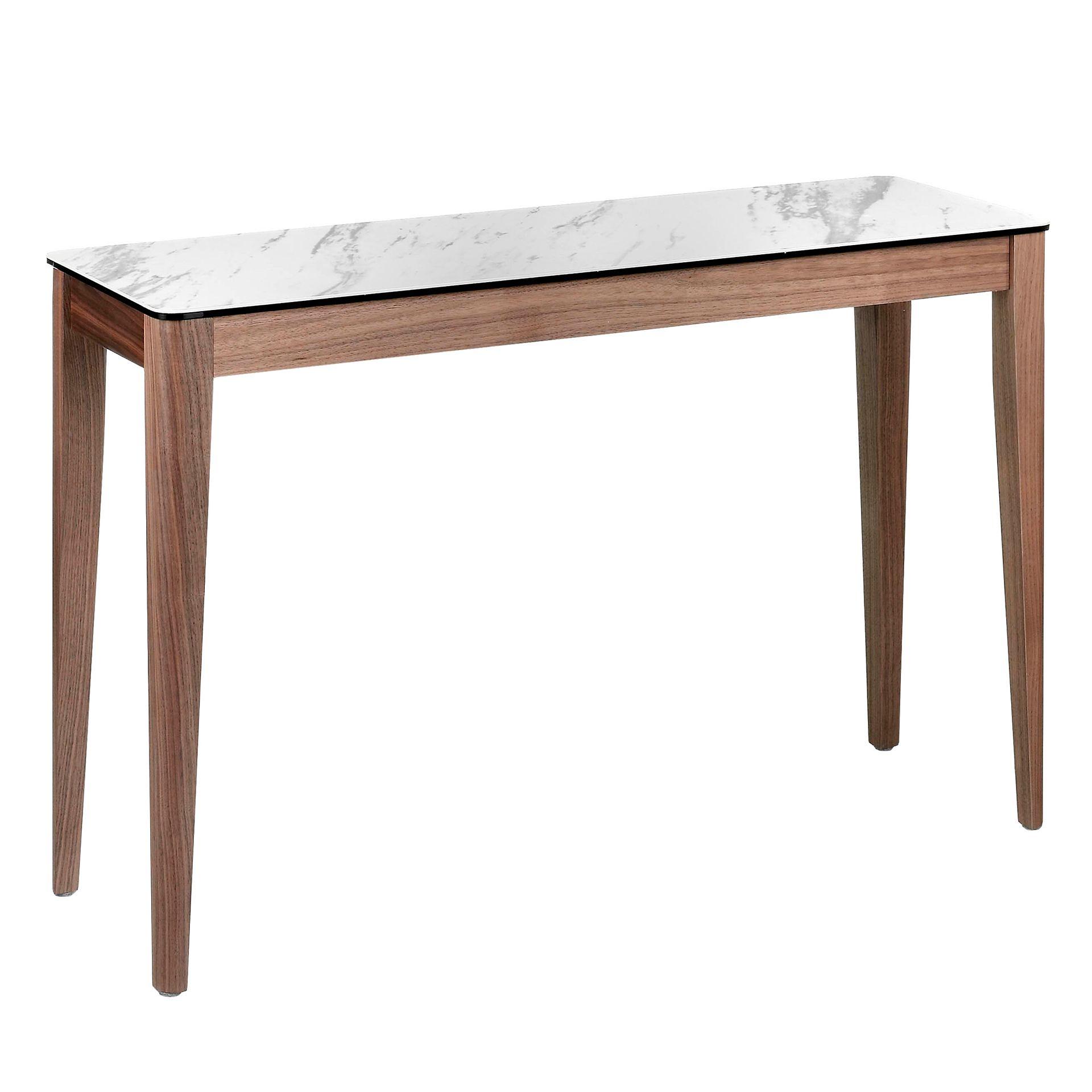 Console Walnut wood Marble look 0