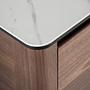 Sideboard walnut wood marble look 6