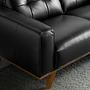 Chester Sofa 2-Sitzer Leder Schwarz 4