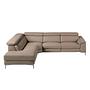 Chaise Relax-Sofa Links Leder Braun 1
