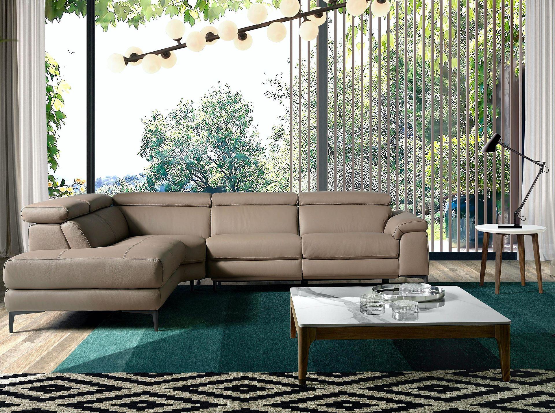 Chaise Relax-Sofa Links Leder Braun 2