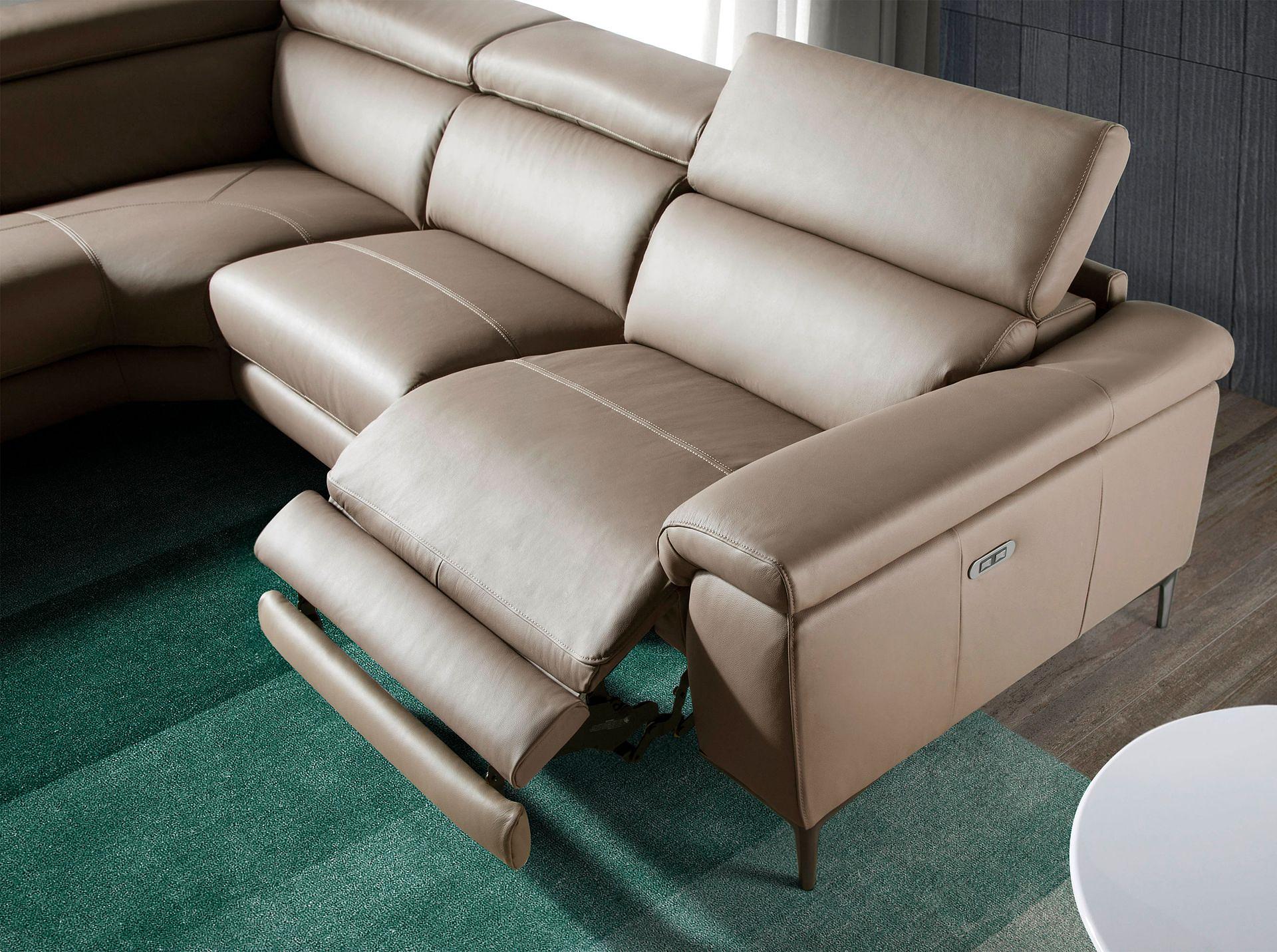 Chaise Relax-Sofa Left Leather Brown 4