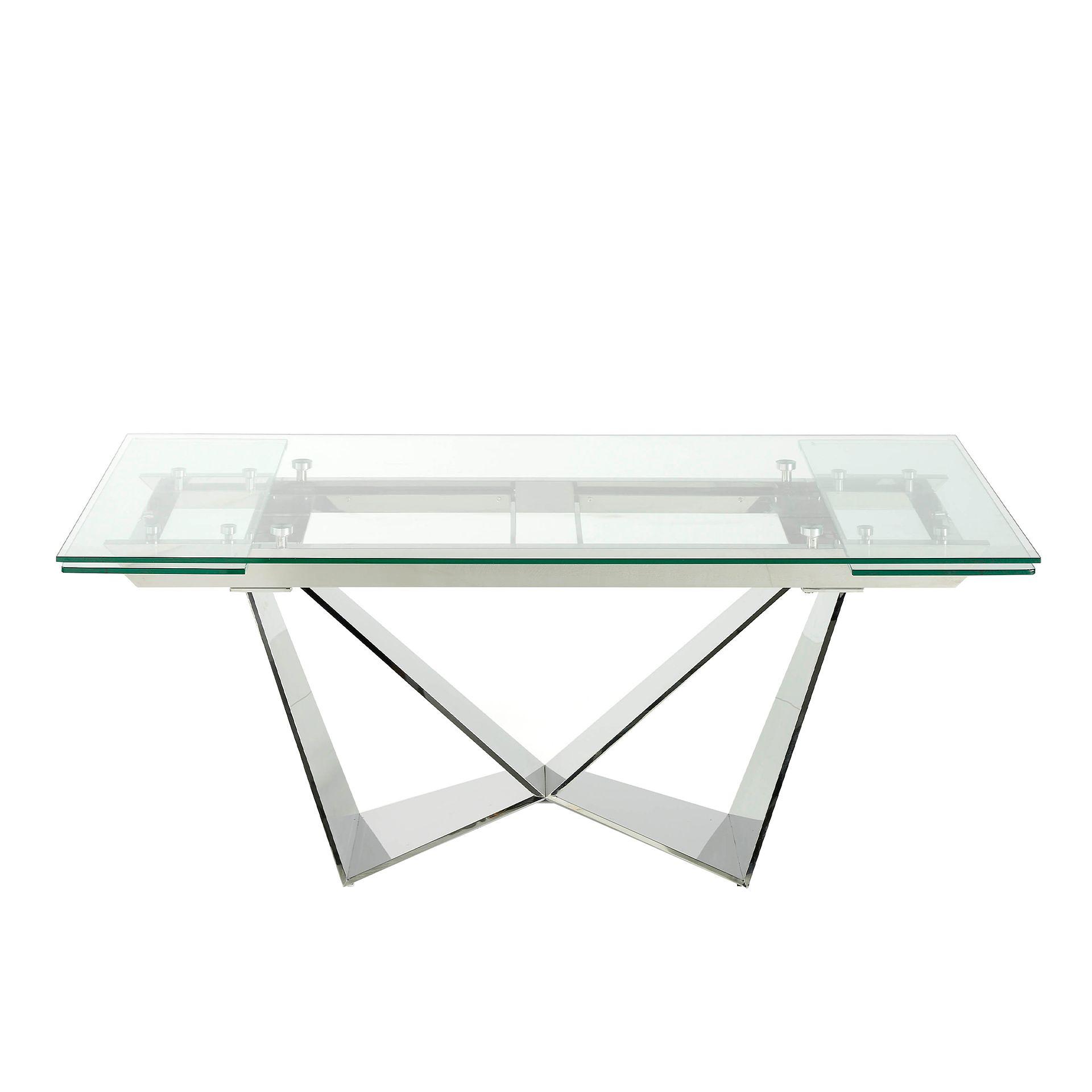 Dining table Glass/steel 1