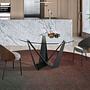 Round dining table Glass/Black steel Ø 150cm 2