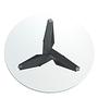 Round dining table Glass/Black steel Ø 150cm 4