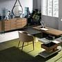 Desk Wood Glass Gray 3