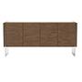Sideboard Walnut wood Glass Brown 1