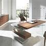 Sideboard Walnut wood Glass Brown 3