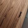 Sideboard Walnut wood Glass Brown 6