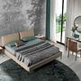 Round Wall Mirror Walnut 3