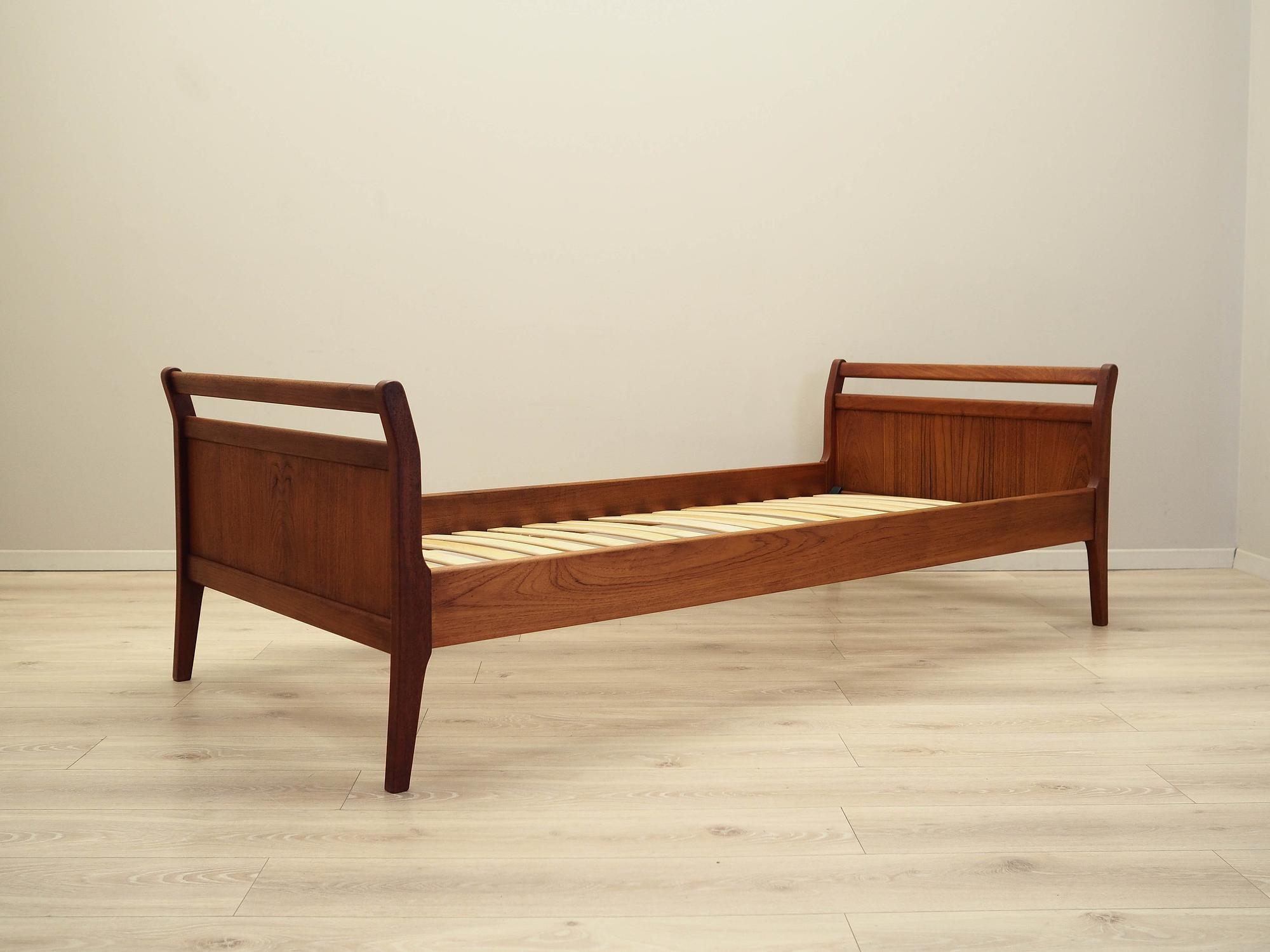 Bed Teak Brown 1970s 1