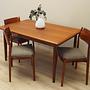 Teak table brown 1970s 4