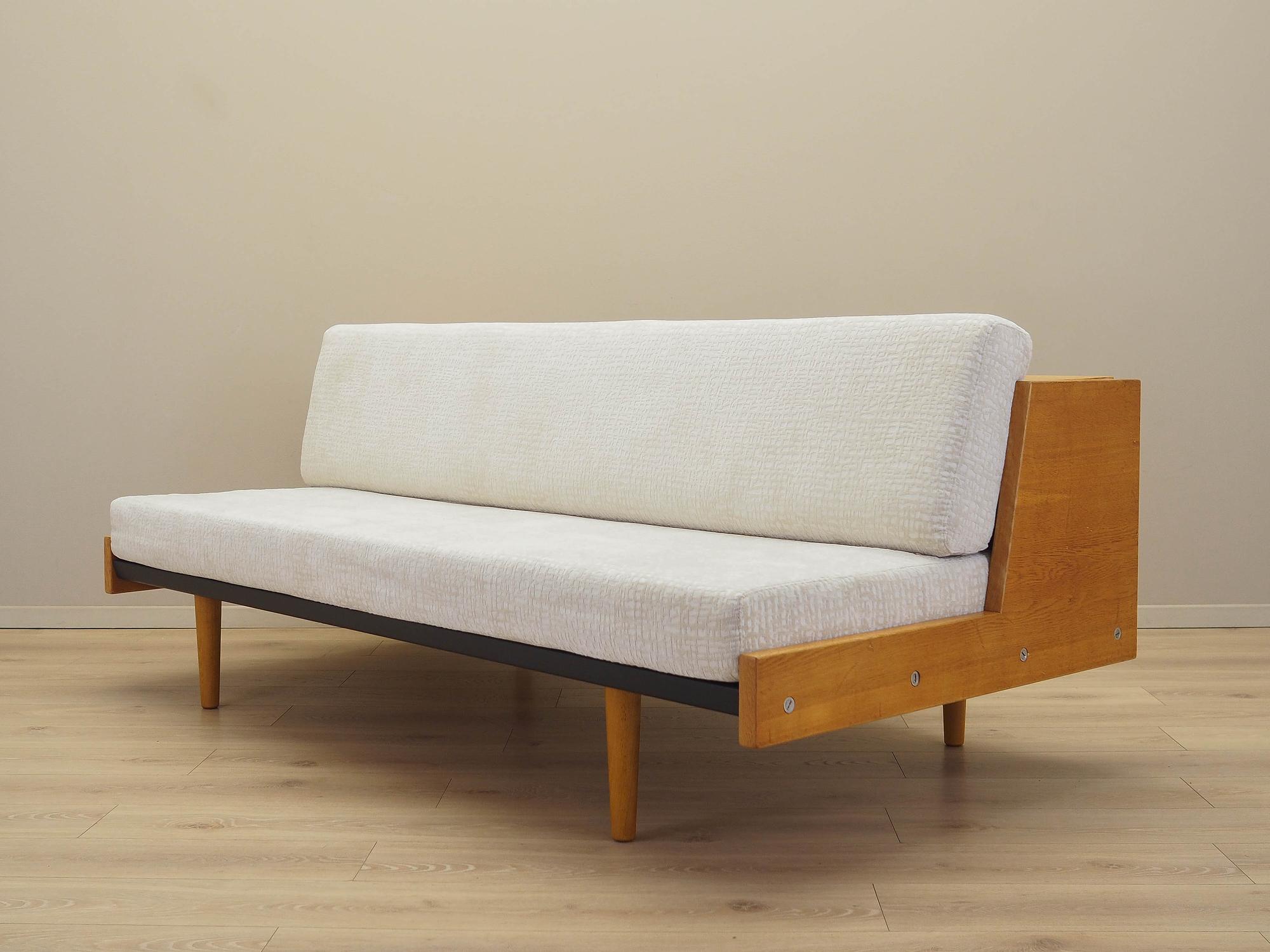 Eichensofa Weiß Braun 1960er Jahre 2