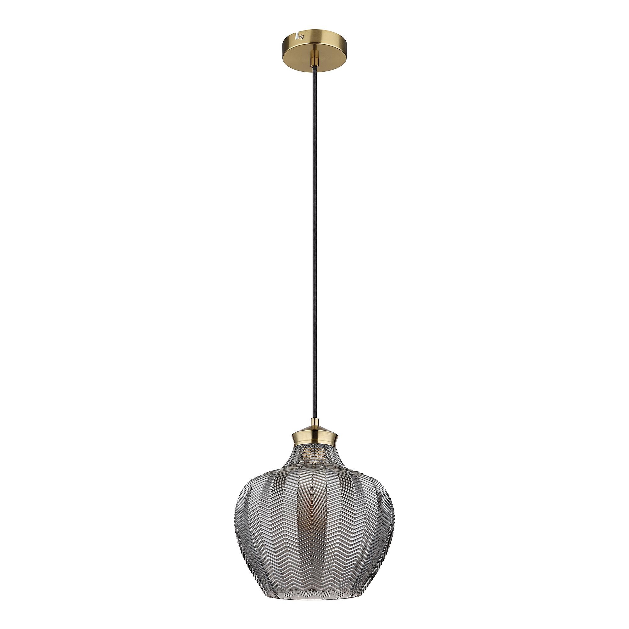 Pendelleuchte Jessica Typ D Rauchglas Eisen 4