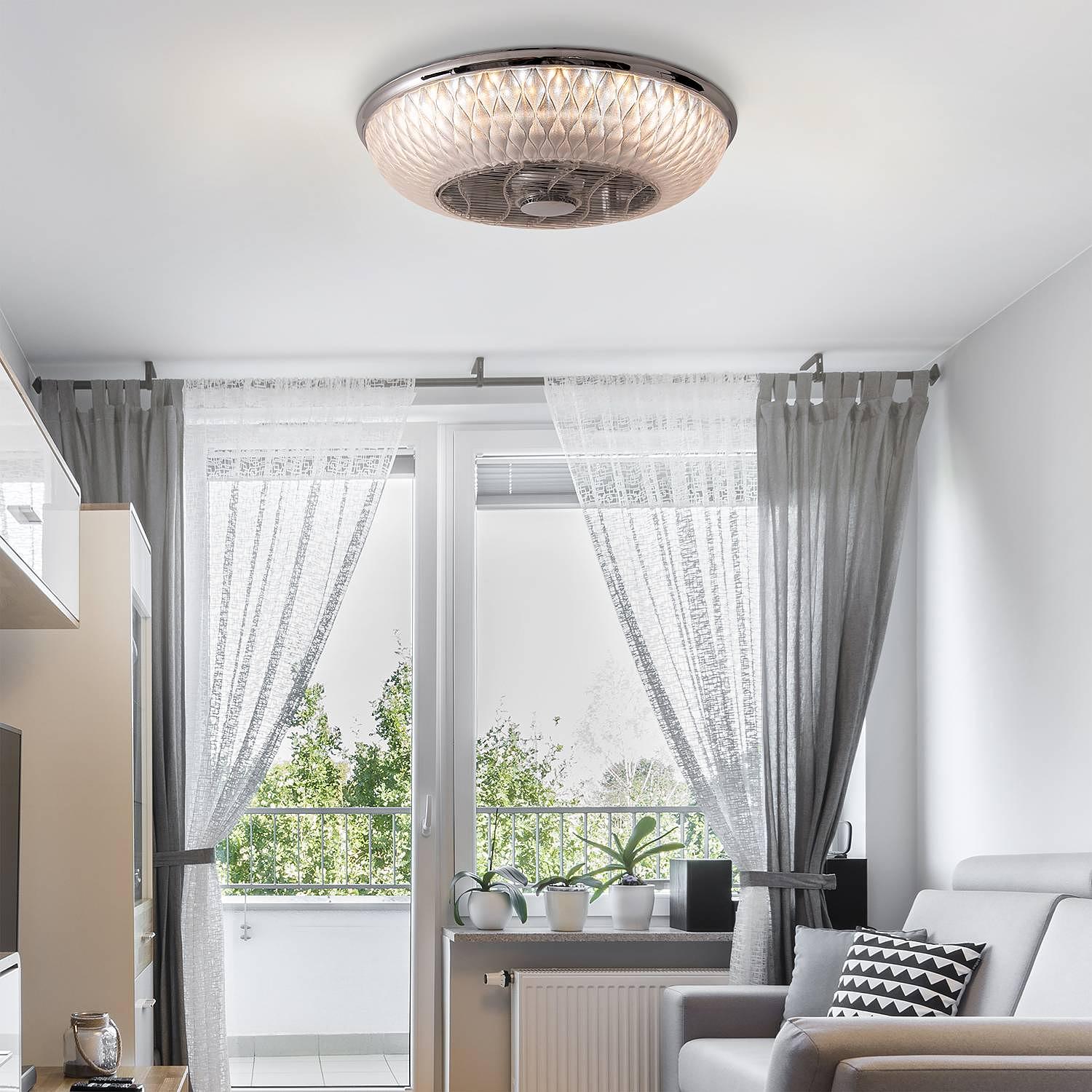 1-Flammig Viento LED-Deckenleuchte Acrylglas Eisen  3