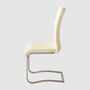 2x High-quality cantilever chairs with real leather cover 1