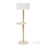 Ufo Stehleuchte Weiß Esche Teilmassiv Beige 0