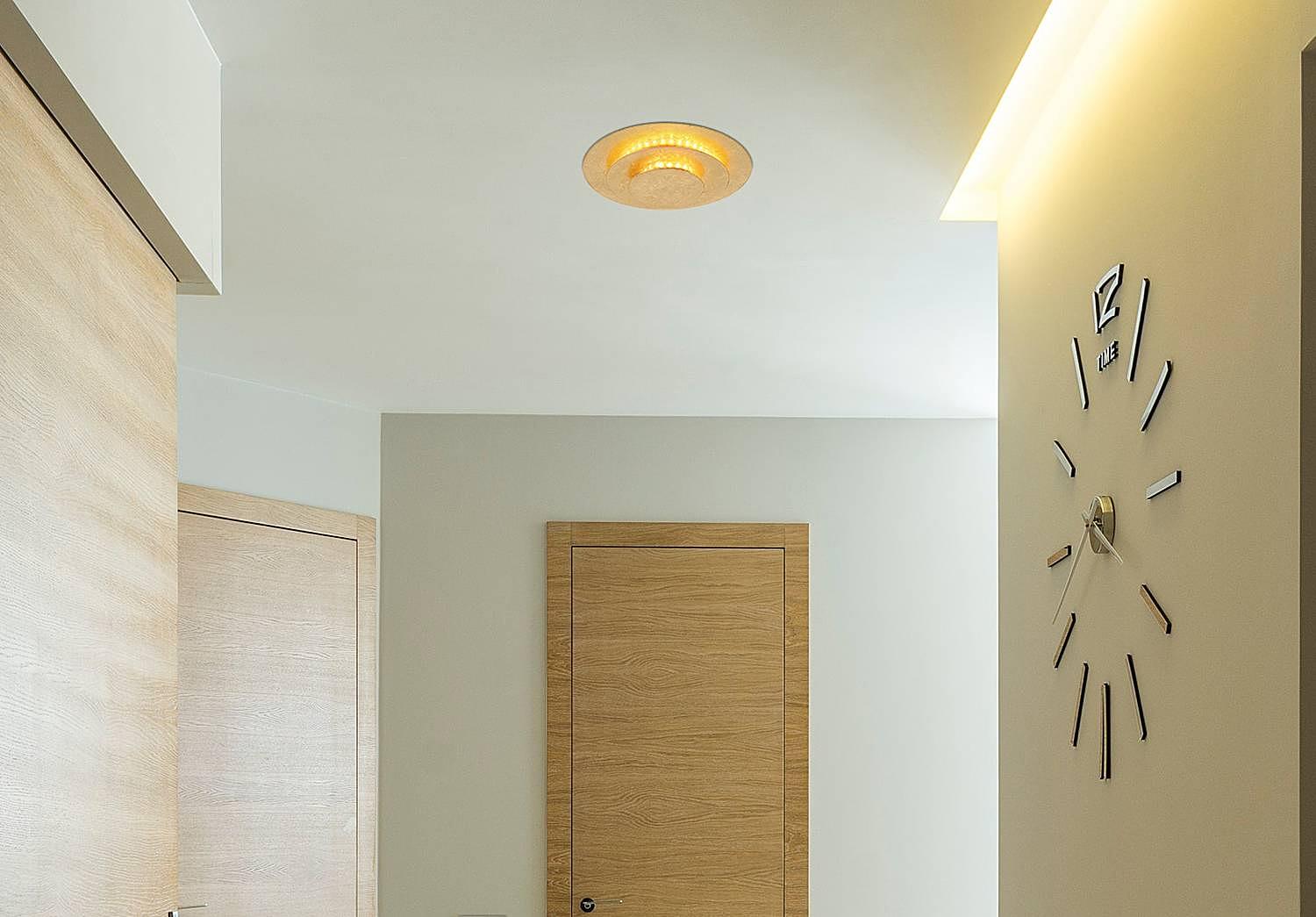  1-Flammig Heda LED-Deckenleuchte Eisen ⌀18 cm 2