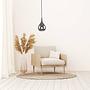 1-Light Gota Type C Pendant Light Smoked Glass Iron 2
