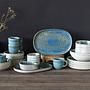 2x Yuki Serving plate Stoneware Green Blue 2