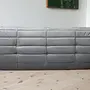 Togo Sofa 3-seater, 2-seater & Ottoman Velvet Silver Gray 5