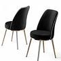 2x Pefa Chair Set Black and Chrome 2