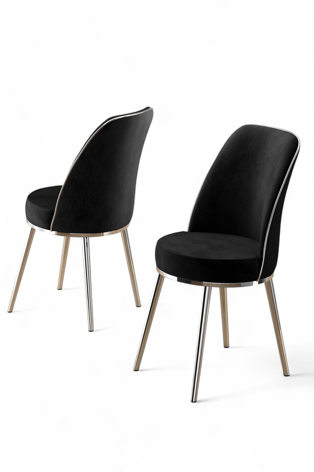 2x Pefa Chair Set Black and Chrome 2