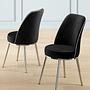 2x Pefa Chair Set Black and Chrome 1
