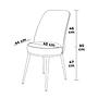 2x Pefa Chair Set Grey and Gold 3